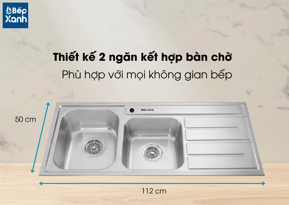 Thiết kế 2 ngăn và bàn chờ tiện lợi