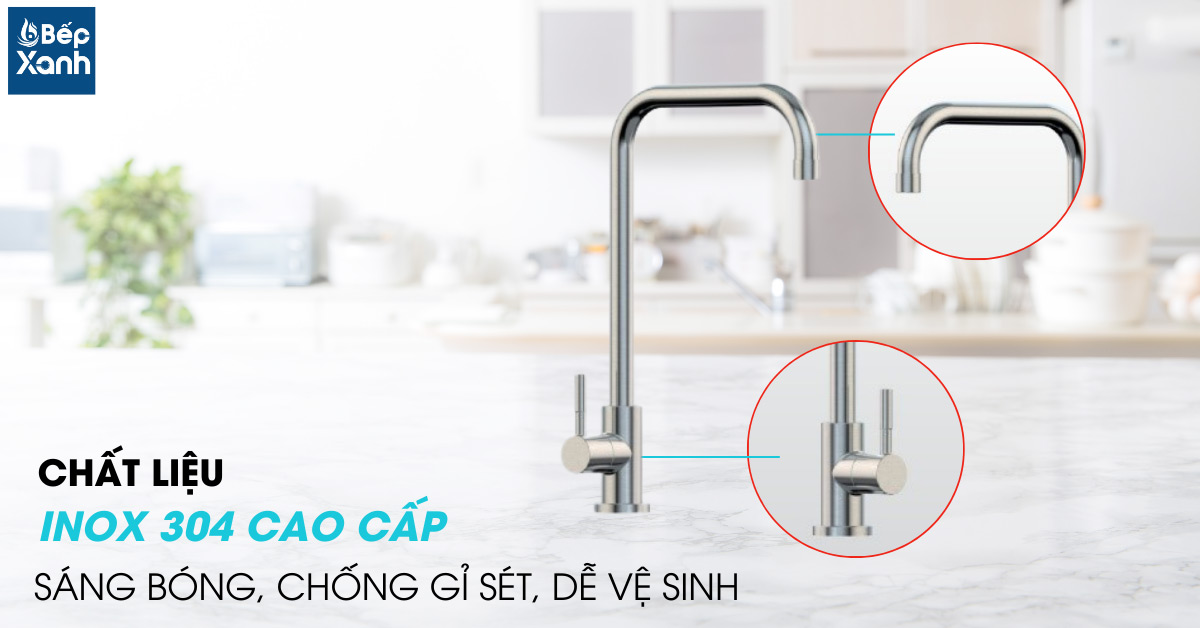 Chất liệu Inox cao cấp của vòi rửa chén K115-XFIT