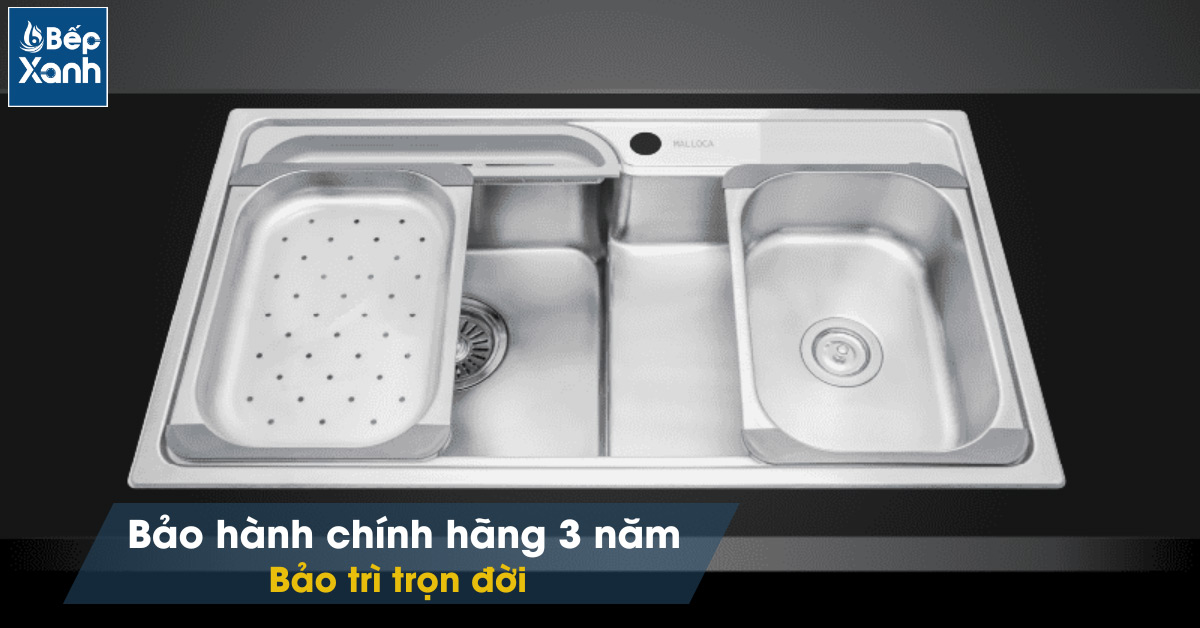 Bảo hành 3 năm tại nhà cho chậu rửa chén MS 1028N