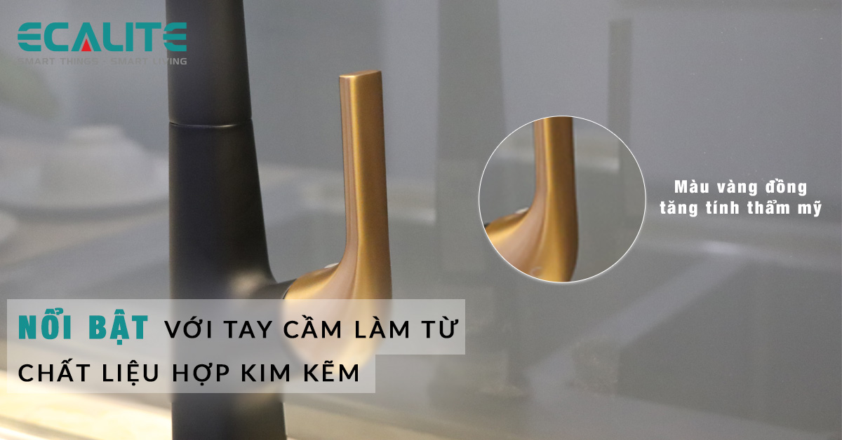 Tay cầm của vòi rửa chén EF-K569BR làm từ hợp kim kẽm