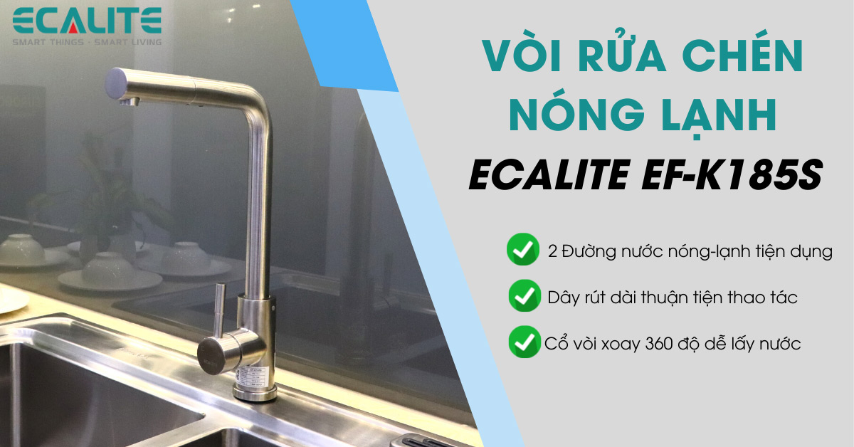 Vòi rửa chén nóng lạnh Ecalite EF-K185S