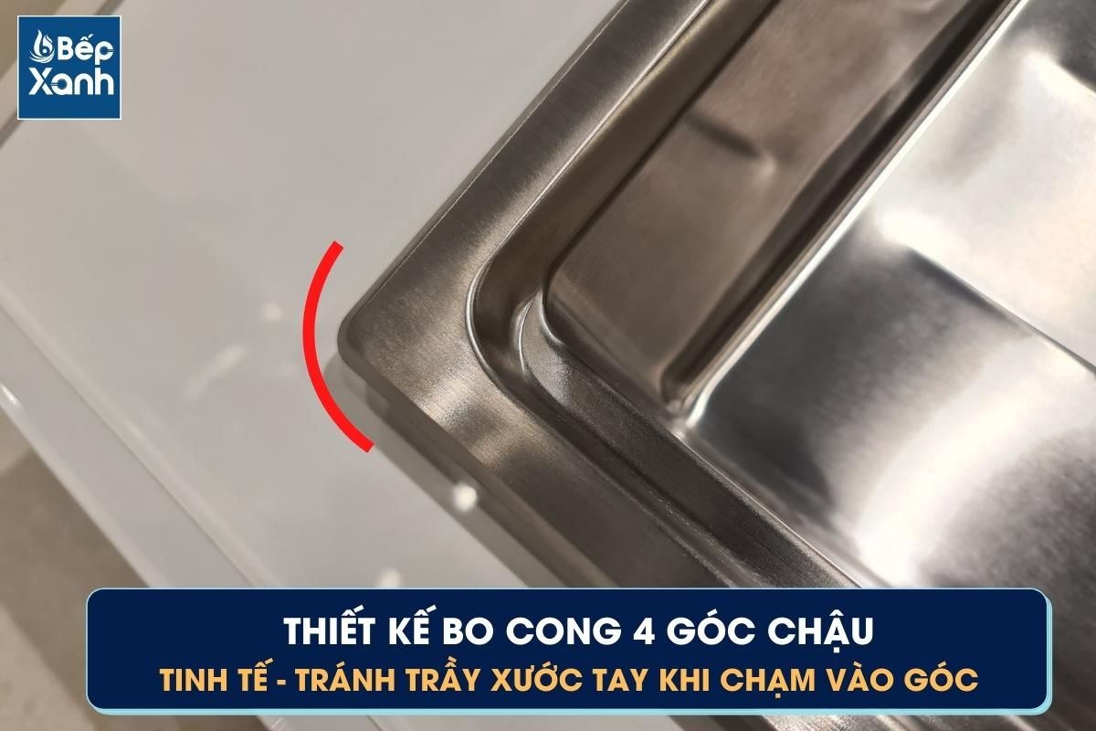 Chậu được bo cong 4 góc