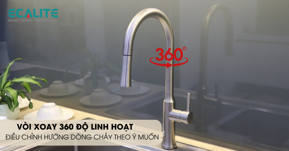 cổ vòi xoay chuyển 360 độ