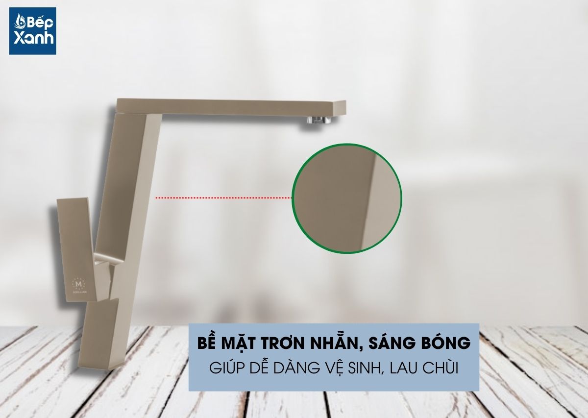 Bề mặt sáng bóng tạo lớp trơn nhẵn.