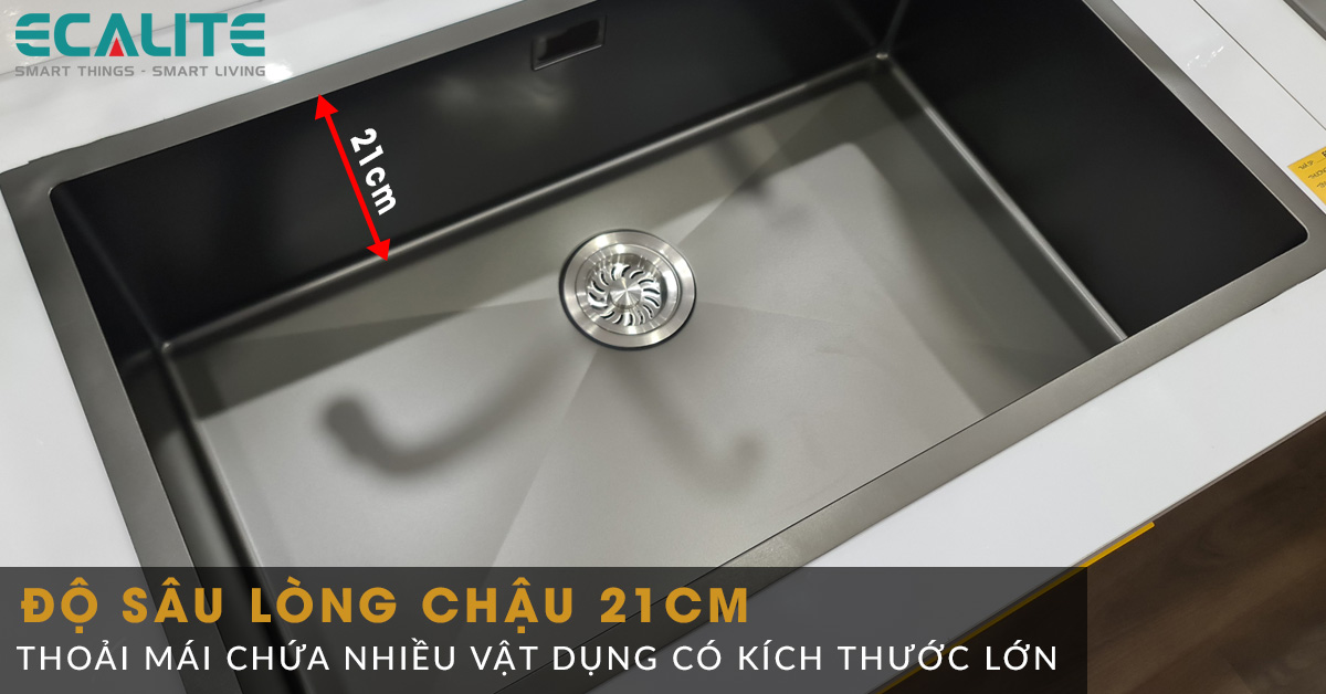 ESD-7845HB có lòng chậu sâu 21cm