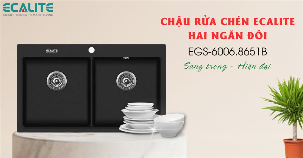 Chậu rửa chén đá Ecalite EGS-6006.8651B