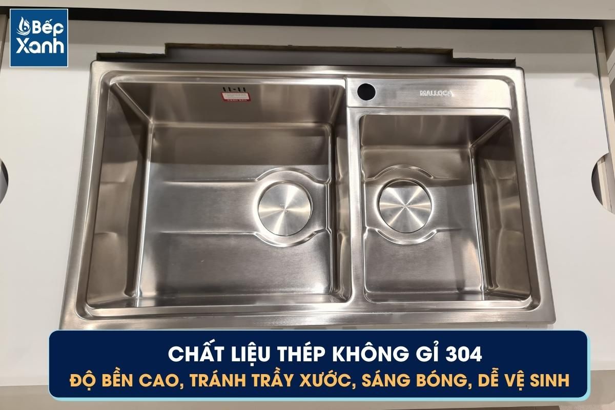 Chất liệu inox 304 bền bỉ