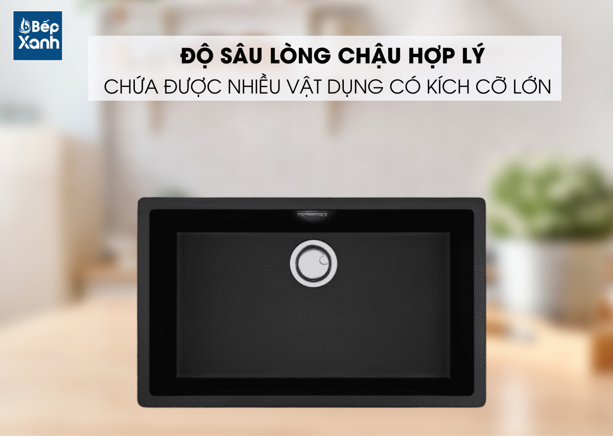 Độ sâu lòng chậu hợp lý chống văng nước của chậu K-13040