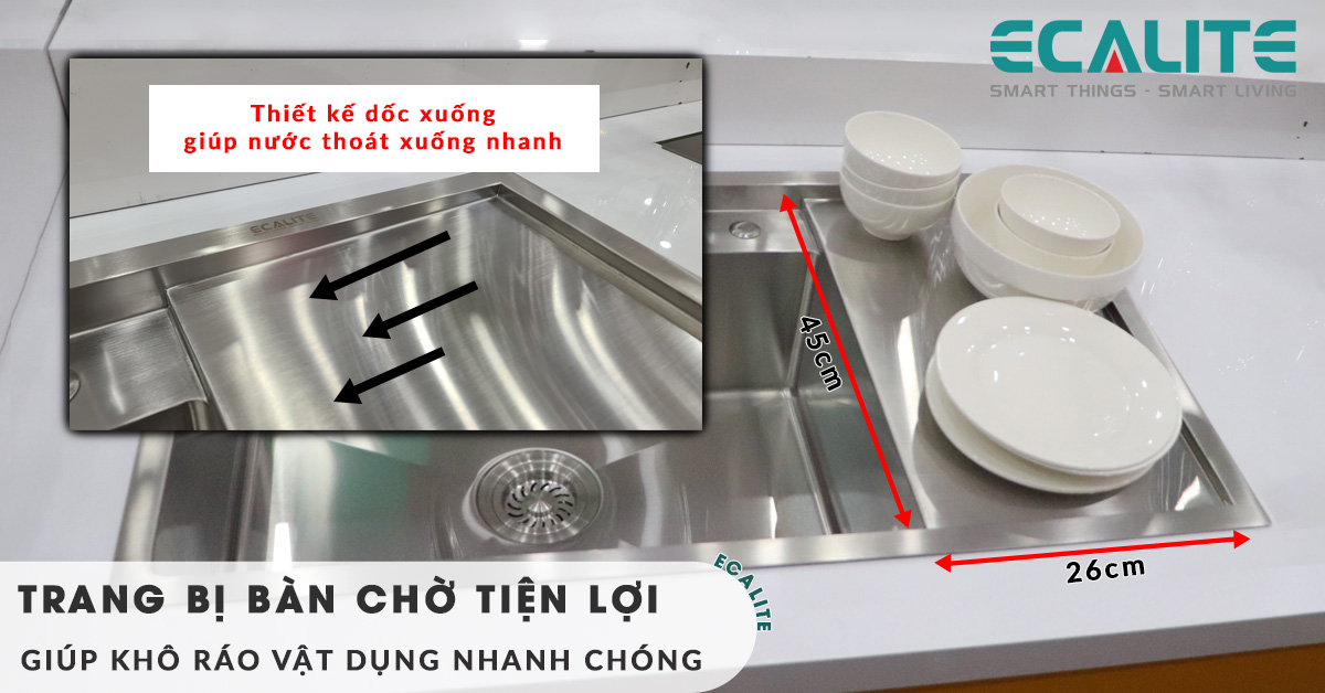 Sản phẩm được thiết kế thêm bộ phận bàn chờ tiện lợi