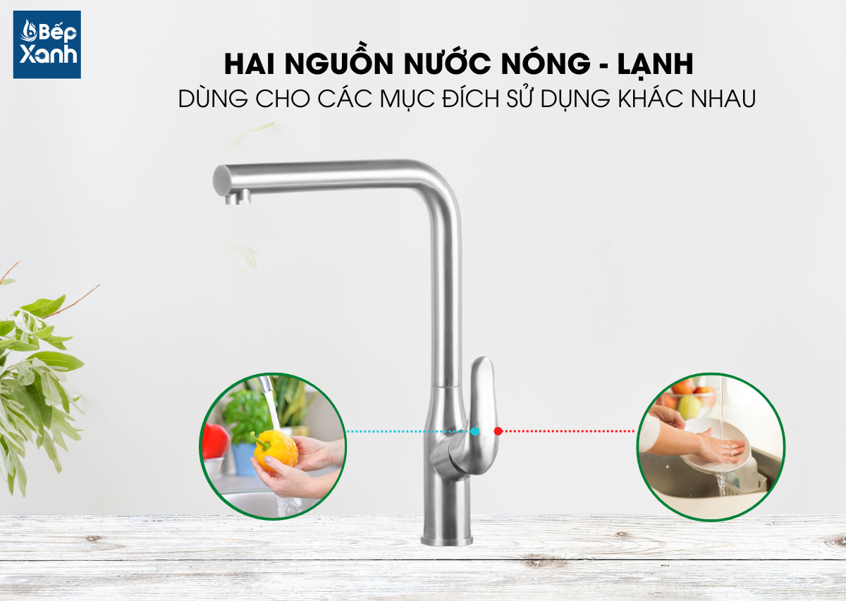 Trang bị 2 nguồn nước nóng lạnh 