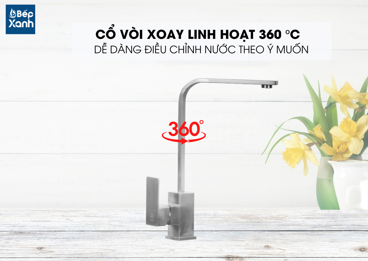 cổ vòi xoay chuyển 360 độ