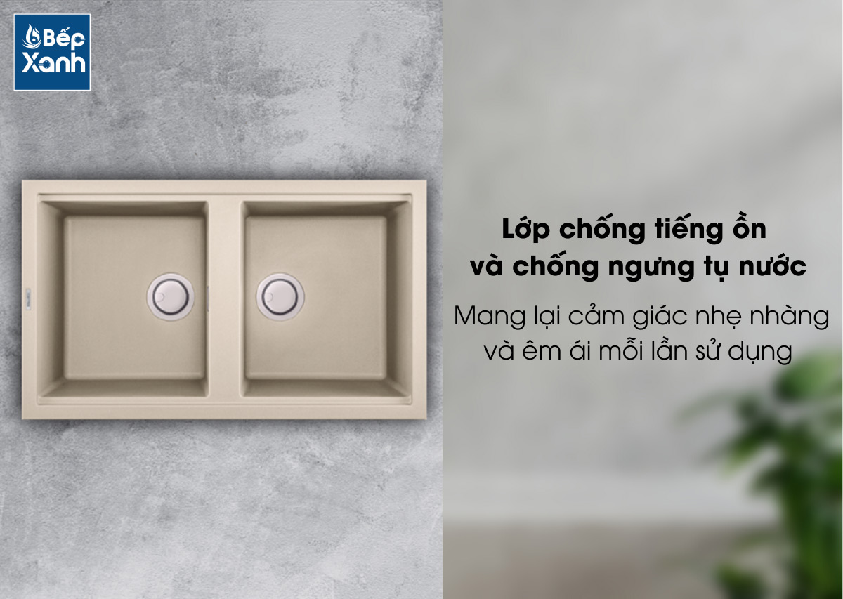 Lớp chống tiếng ồn và chống ngưng tụ nước của chậu rửa chén Blanco K-45062