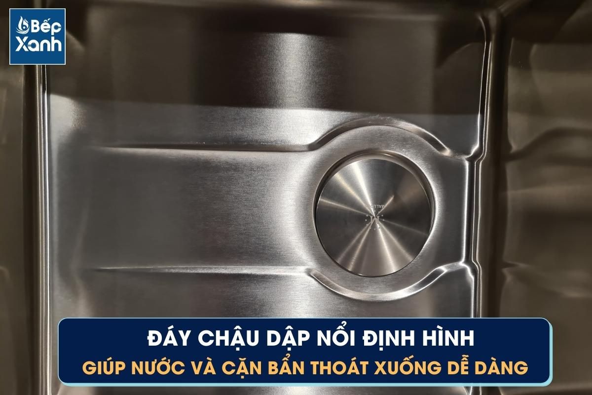 Thiết kế dập nổi chống đọng nước dưới đáy chậu