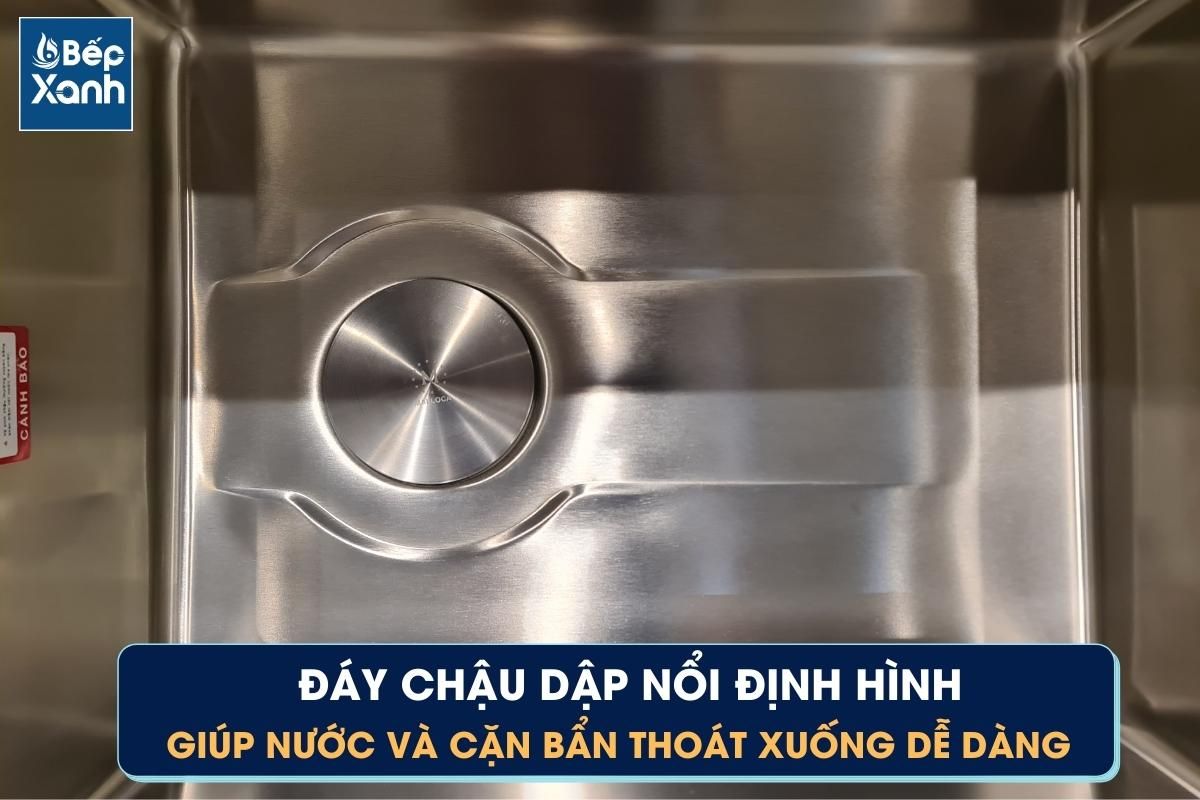 Đáy chậu thiết kế chống đọng nước