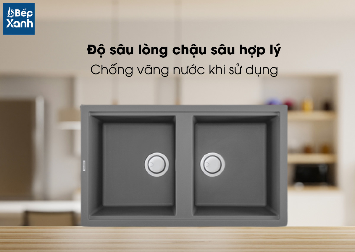 Lòng chậu sâu chống văng nước của chậu G-45073