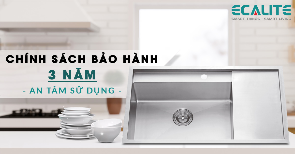 Chính sách bảo hành của chậu rửa chén Ecalite ESD-8650HS