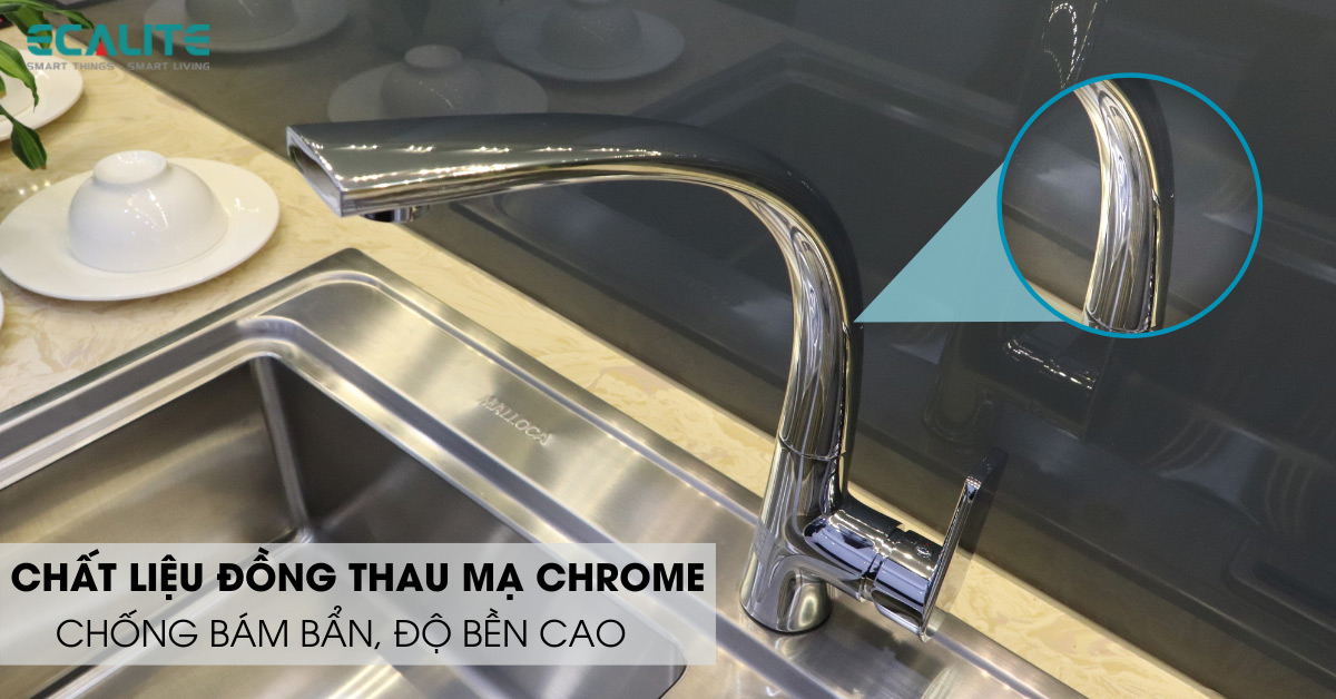 chất liệu đồng thau mạ crome