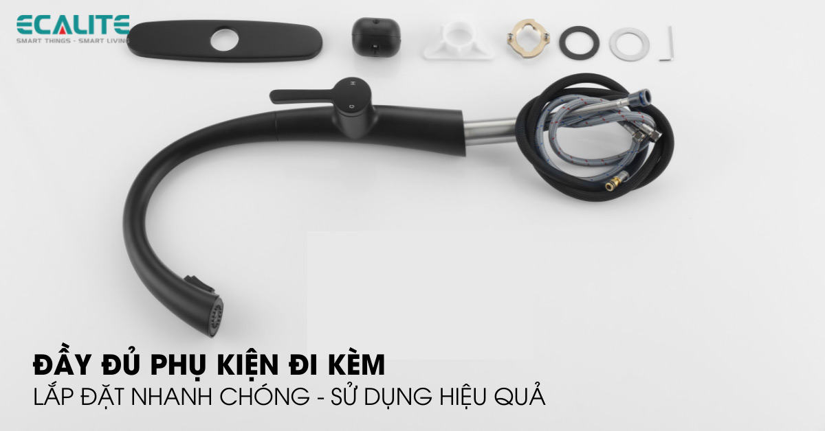 Các phụ kiện của vòi rửa chén Ecalite EF-K114B