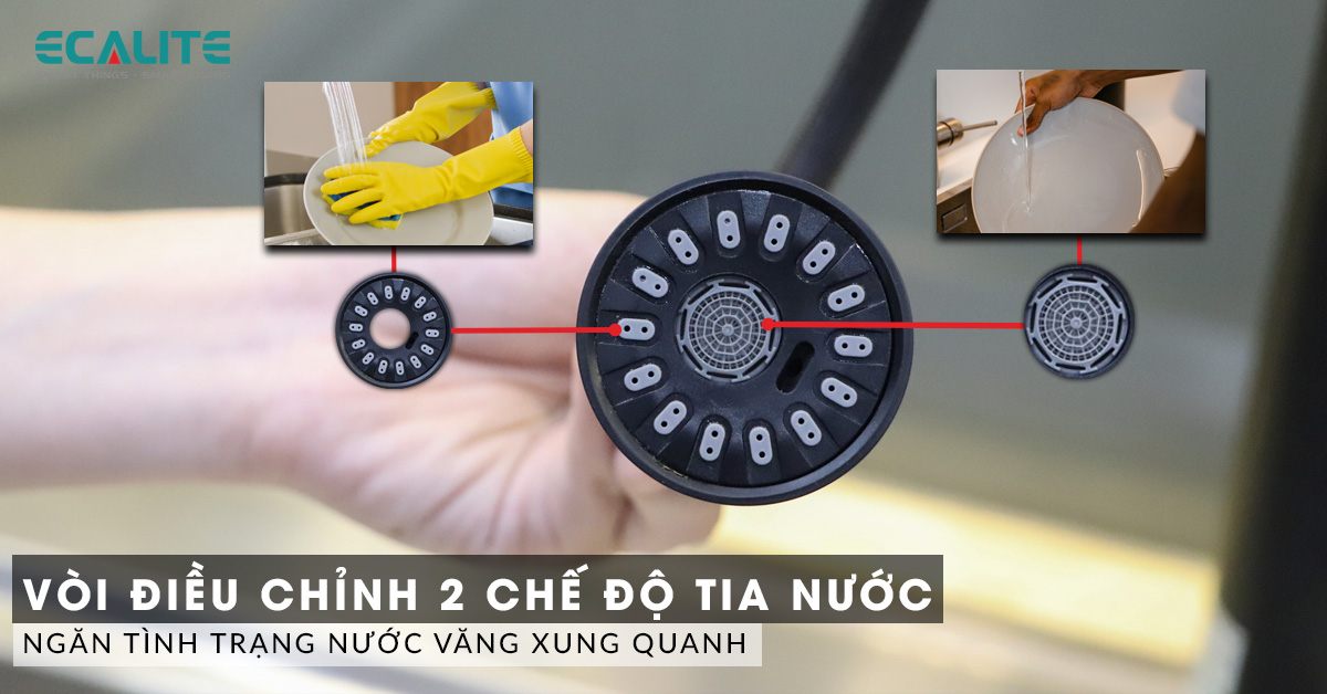 Tiện lợi với 2 chế độ tia nước của EF-K572B 