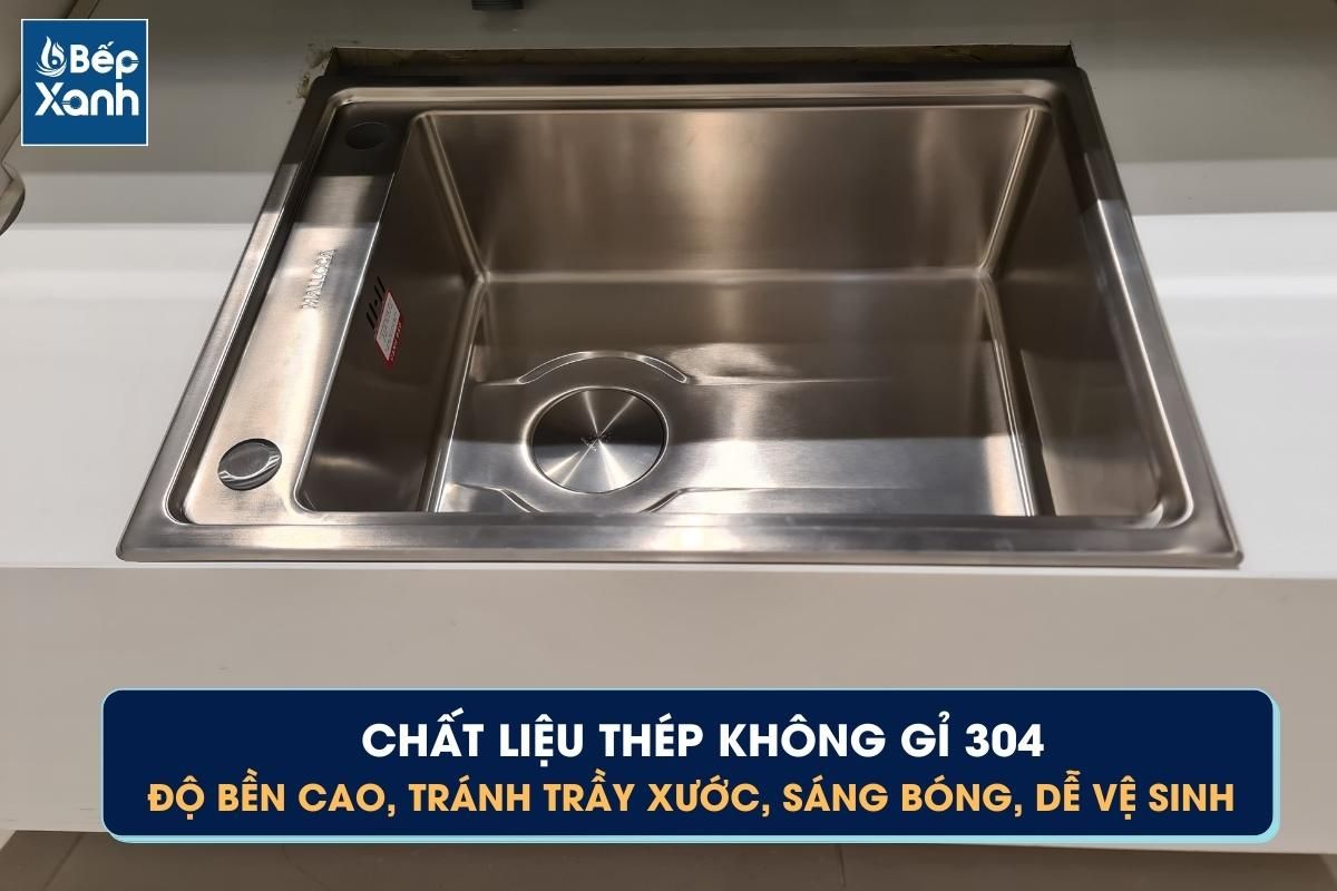 Chậu đơn MS 5066W hoàn thiện từ inox 304