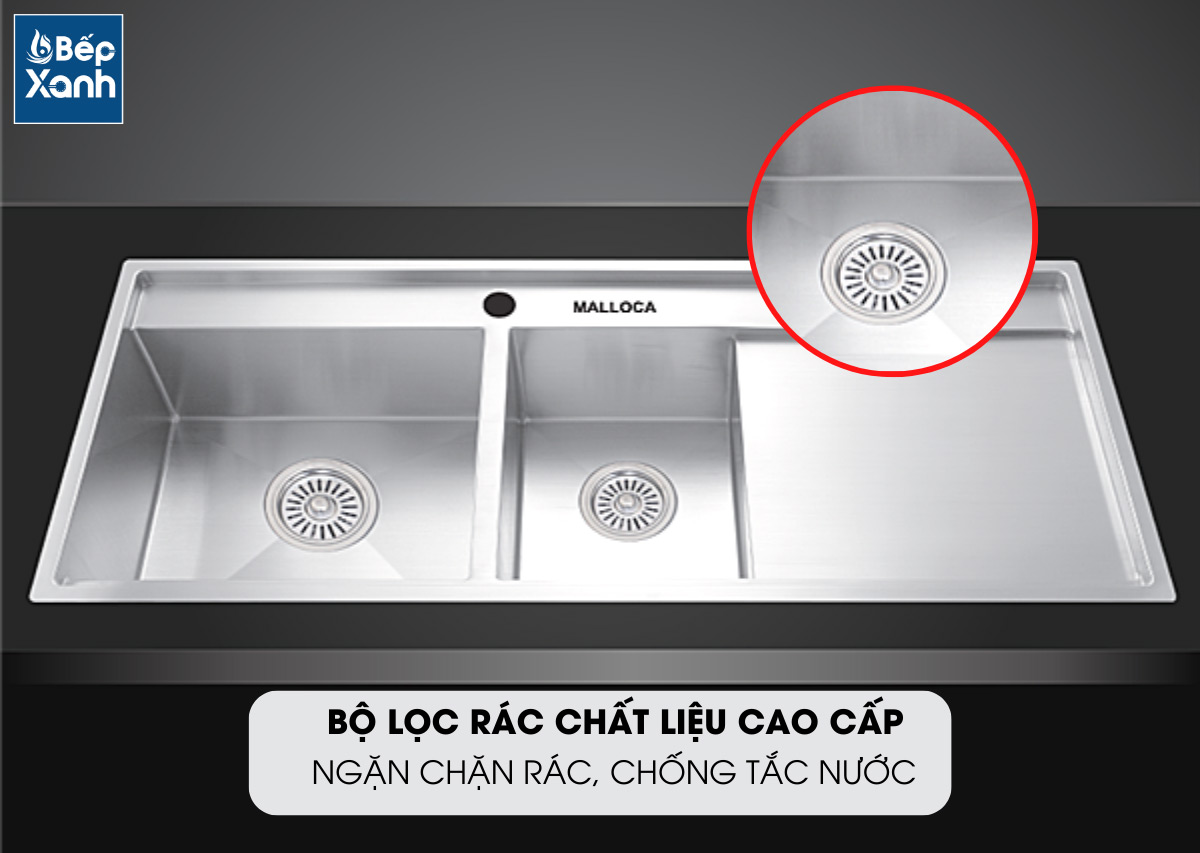 Rổ lọc rác bằng Inox của chậu rửa chén MS 6306