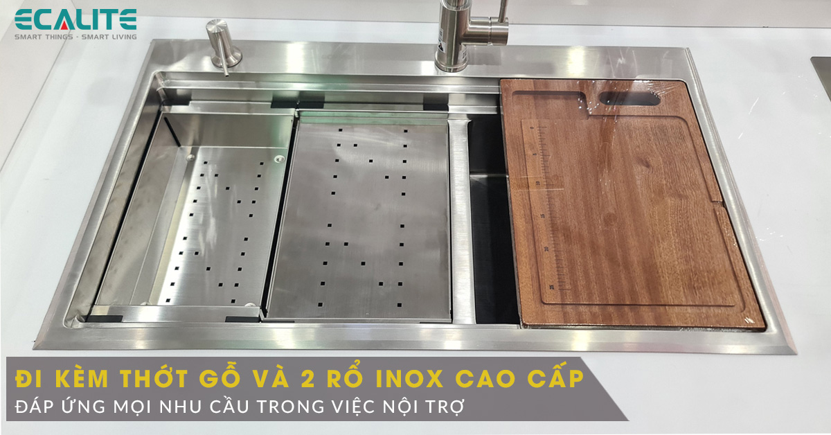 Bộ dụng cụ đi kèm với chậu rửa ES-N28550HS