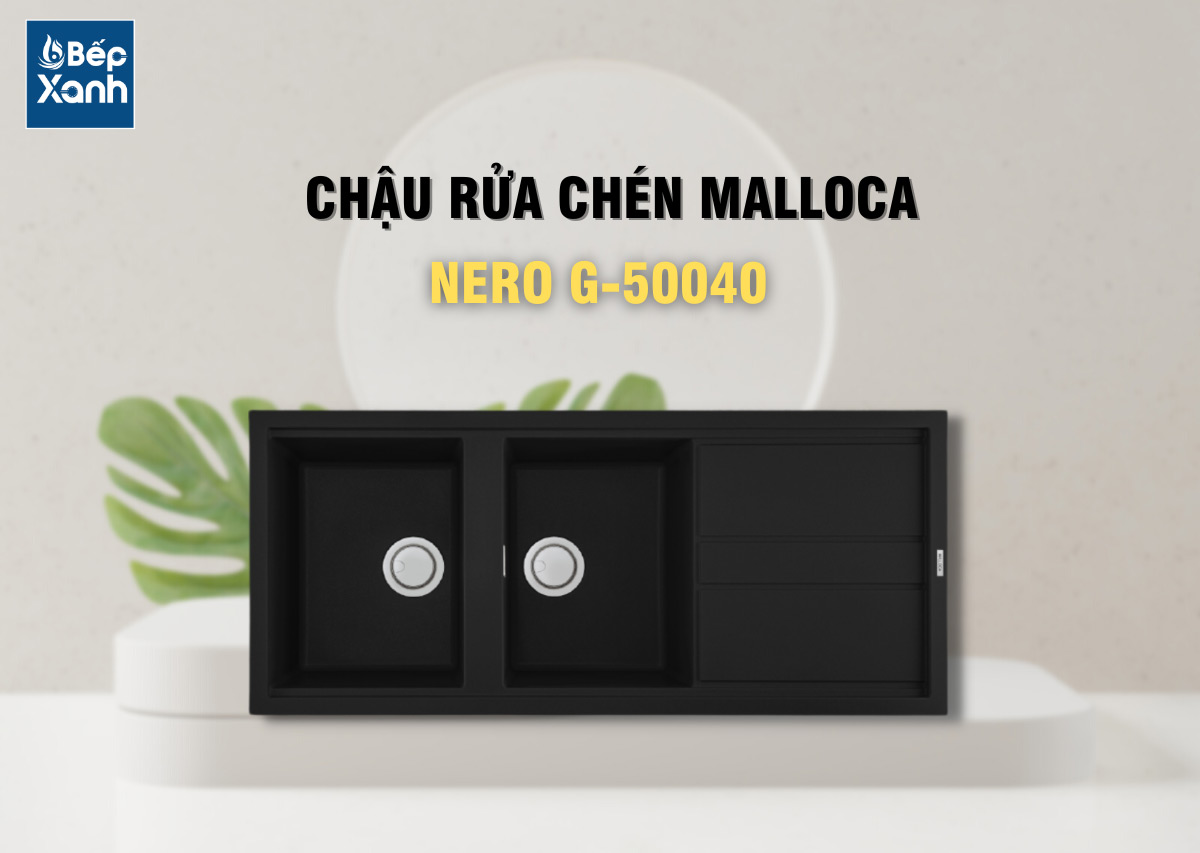 Chậu rửa đá malloca nero g50040