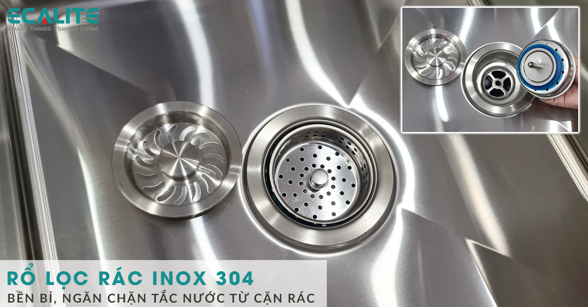 Rổ lọc rác được làm từ inox 304 cao cấp